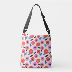 Bolso Cruzado Dibujo a mano de patrón de flores