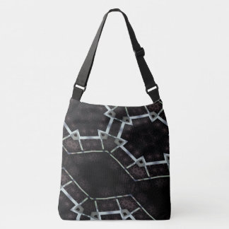 Bolso Cruzado Dibujo abstracto MODERNO en gris negro
