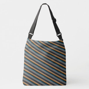 Bolso Cruzado Dibujo abstracto MODERNO en luz - verde negro gris