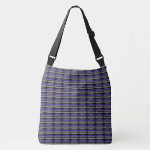Bolso Cruzado Dibujo abstracto MODERNO en negro-claro-gris-azul
