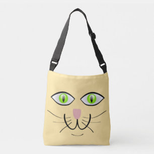 Bolso Cruzado Dibujo Animado Cara Divertida Gato-29034