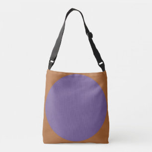 Bolso Cruzado Dibujo de arte abstracto de doble cara morado sobr
