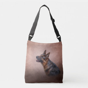 Bolso Cruzado Dibujo de perro pastor alemán