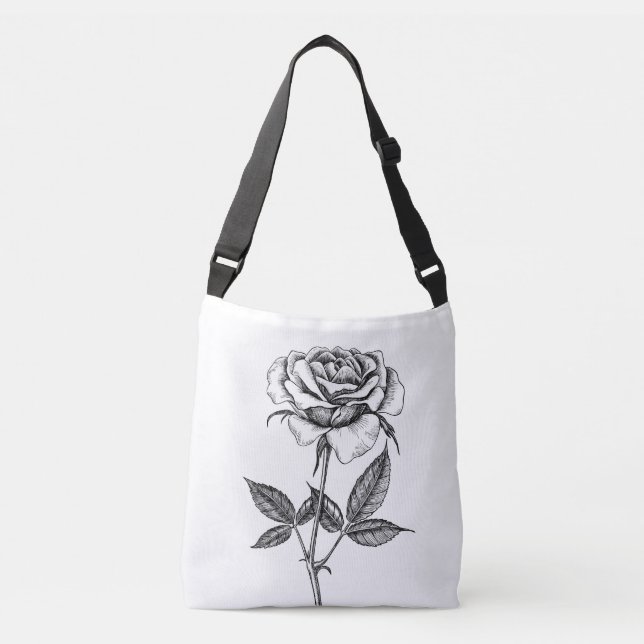 Bolso Cruzado dibujo Rosa (Anverso)