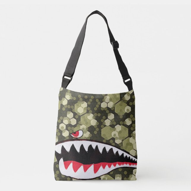 Bolso Cruzado Dientes tácticos del tiburón (Anverso)
