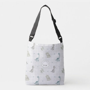 Bolso Cruzado Dinosaurio Apreciado de Acuarela Personalizado par