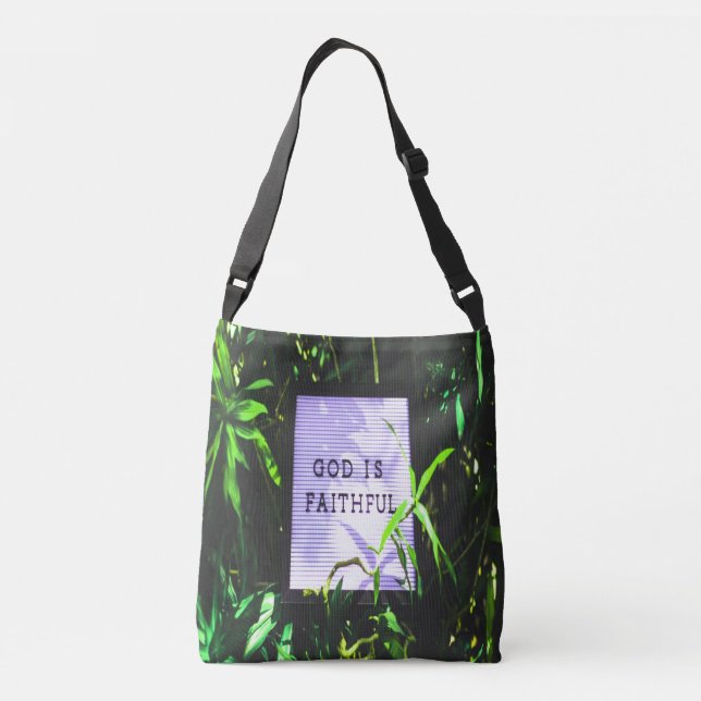 Bolso Cruzado Dios es cristiano Inspirador (Reverso)