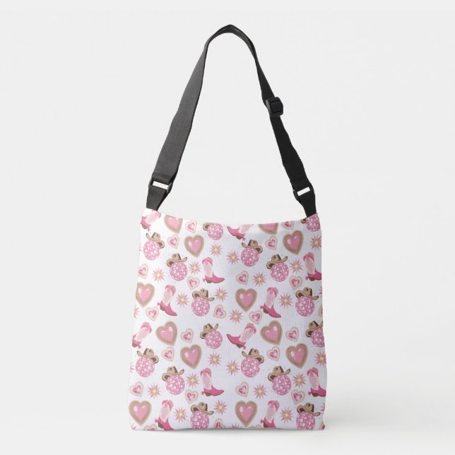 Bolso Cruzado Disco Cowgirl Valentine Tote Bag (Anverso)