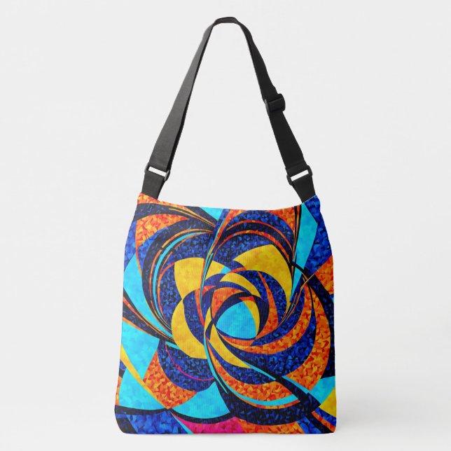 Bolso Cruzado Diseño abstracto de Vivid Kaleidoscope: captación  (Anverso)
