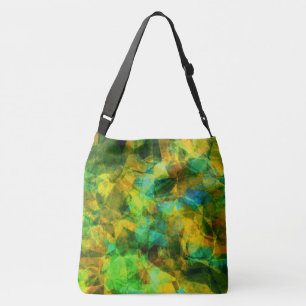 Bolso Cruzado Diseño abstracto moderno de los Verdes Funky