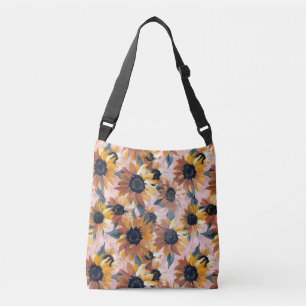 Bolso Cruzado Diseño de acuarela de girasol