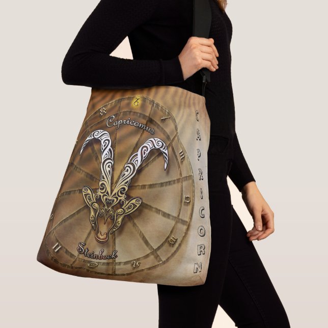 Bolso Cruzado Diseño de Astrología Zodiaca de Capricornio (Detalle)