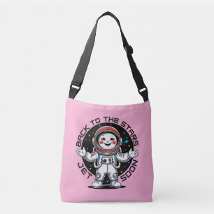 Bolso Cruzado Diseño de astronauta lindo de regreso a las estrel