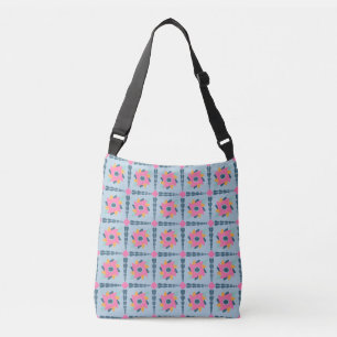 Bolso Cruzado Diseño de baldosas geométricas vibrantes