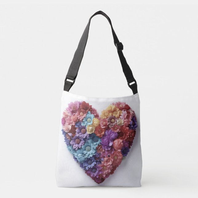 Bolso Cruzado Diseño de flores (Anverso)