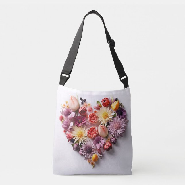 Bolso Cruzado Diseño de flores (Anverso)