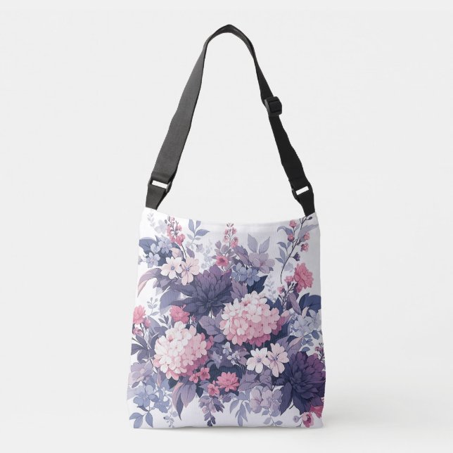 Bolso Cruzado Diseño de flores (Anverso)