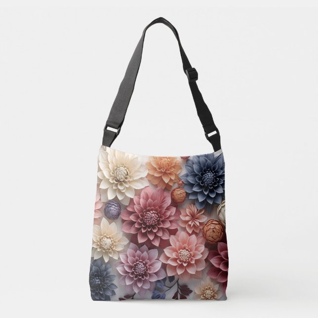 Bolso Cruzado Diseño de flores (Anverso)