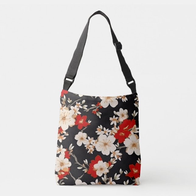 Bolso Cruzado Diseño de flores (Anverso)