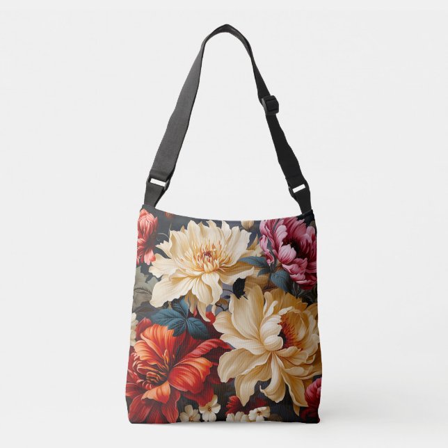 Bolso Cruzado Diseño de flores (Anverso)