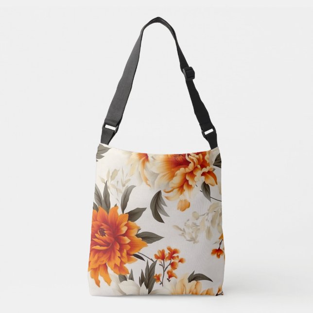 Bolso Cruzado Diseño de flores (Anverso)