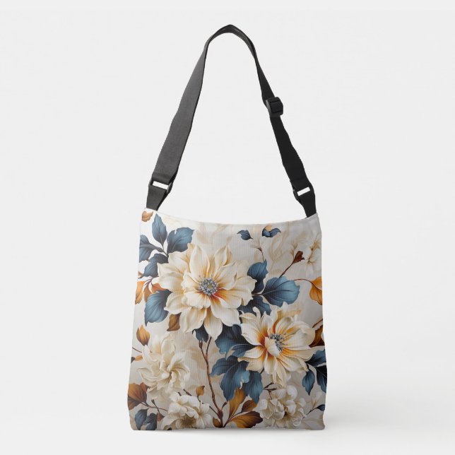 Bolso Cruzado Diseño de flores (Anverso)