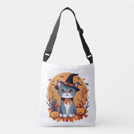 Bolso Cruzado Diseño de gatos de Halloween