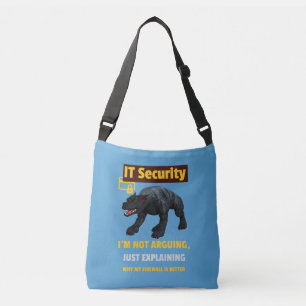 Bolso Cruzado Diseño de humor tecnológico divertido que explica
