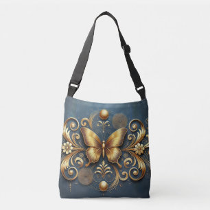 Bolso Cruzado Diseño de Mariposa Dorada