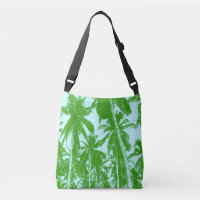 Diseño de palmeras tropicales en verde y azul