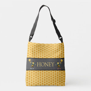 Bolso Cruzado diseño de panal de abeja moderno & abejas