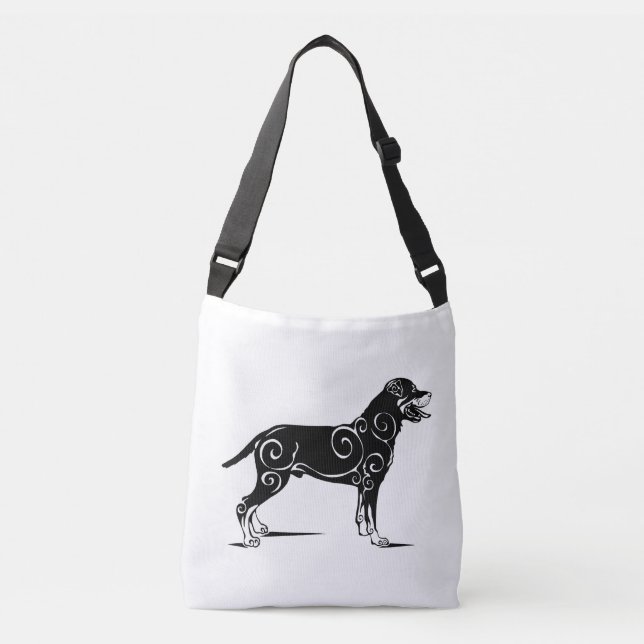 Bolso Cruzado Diseño de perros Rottweiler (Anverso)