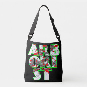 Bolso Cruzado Diseño de texto verde y rojo de Guay para el arbor