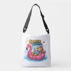 Bolso Cruzado Diseño de vacaciones de gato espacial Kawaii