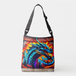 Bolso Cruzado Diseño del dragón estilo graffiti