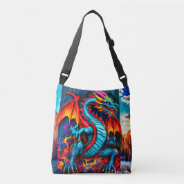Bolso Cruzado Diseño del dragón estilo graffiti