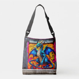Bolso Cruzado Diseño del dragón estilo graffiti