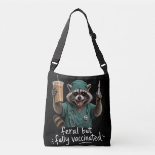 Bolso Cruzado Diseño divertido de mapache enfermero
