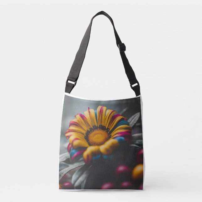 Bolso Cruzado Diseño floral colorido y con encanto (Anverso)