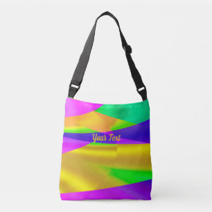 Bolso Cruzado Diseño geométrico de resumen de alegría multicolor