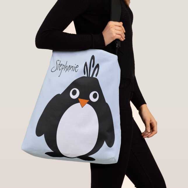 Bolso Cruzado Diseño pingüino personalizado (Detalle)