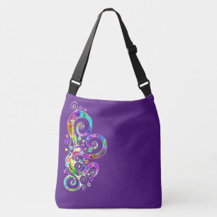 Bolso Cruzado Diseño pintado de mano cardíaca espiral 2