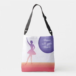 Bolso Cruzado Diseño poligonal del color de la danza de la