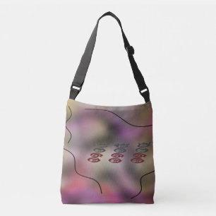 Bolso Cruzado Diseño púrpura nigoso tipo artificio