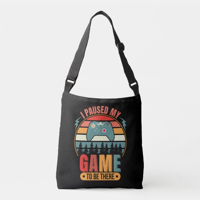 Bolso Cruzado Diseño retro de humor para jugadores Bandas de cue (Anverso)