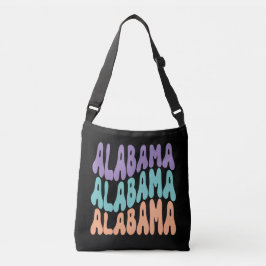 Bolso Cruzado Diseño retro del estado de Alabama Estados Unidos