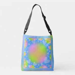 Bolso Cruzado Diseño romántico de corazones pastel
