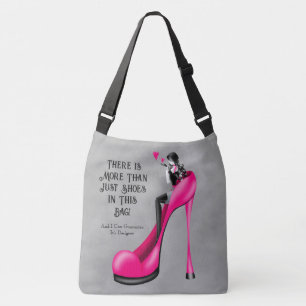 Bolso Cruzado Diva de la Moda Personalizada en Rosa Stiletto