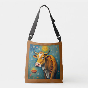 Bolso Cruzado Diwali Touch de vaca sagrada festiva
