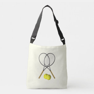 Bolso Cruzado Doble Tenis Crema